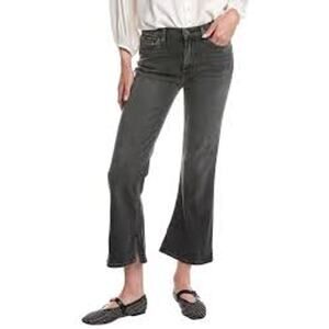 NWT Hudson Blaire High Rise Bootcut Crop Jeans Black Demitria Wash Size 32